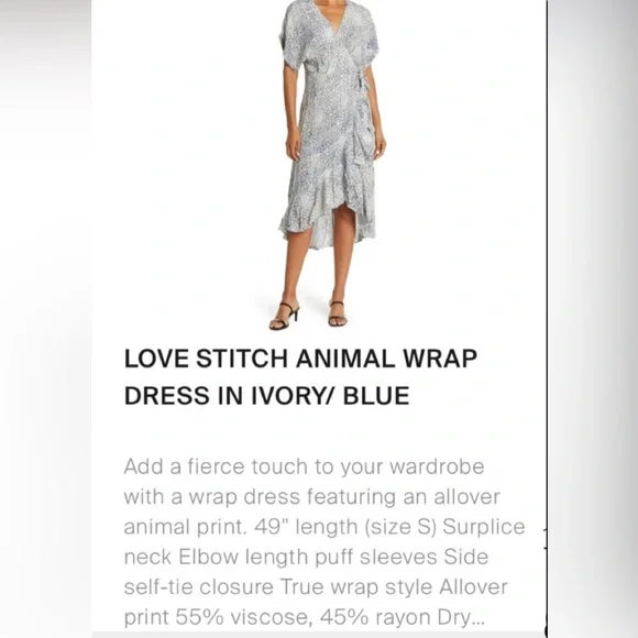 Lovestitch Sunday Best Wrap Dress Size S NWT - Picture 7 of 7